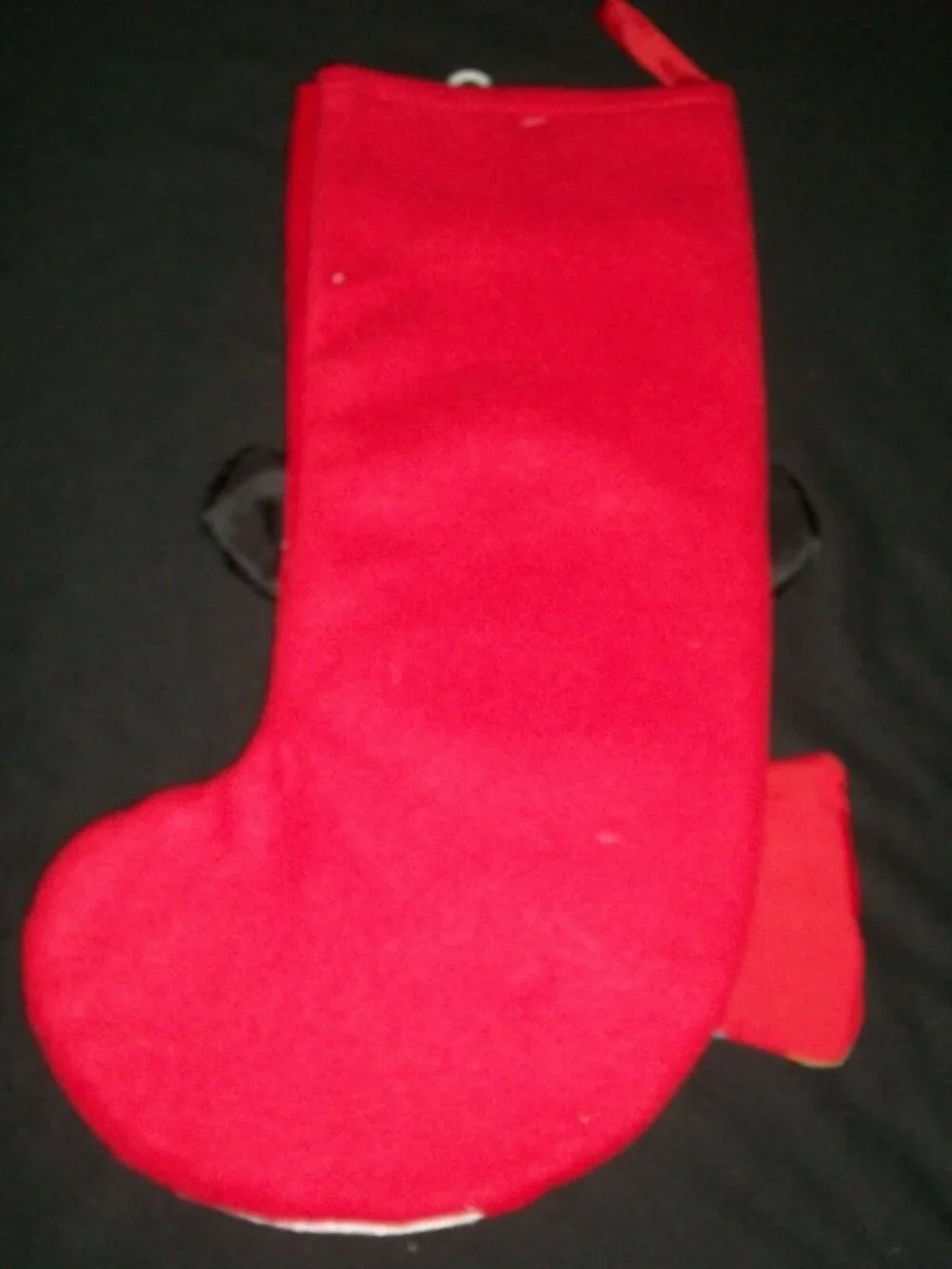 Red Snowman Black Top Hat Knitted Scarf Christmas Stocking Holiday Decoration 3D